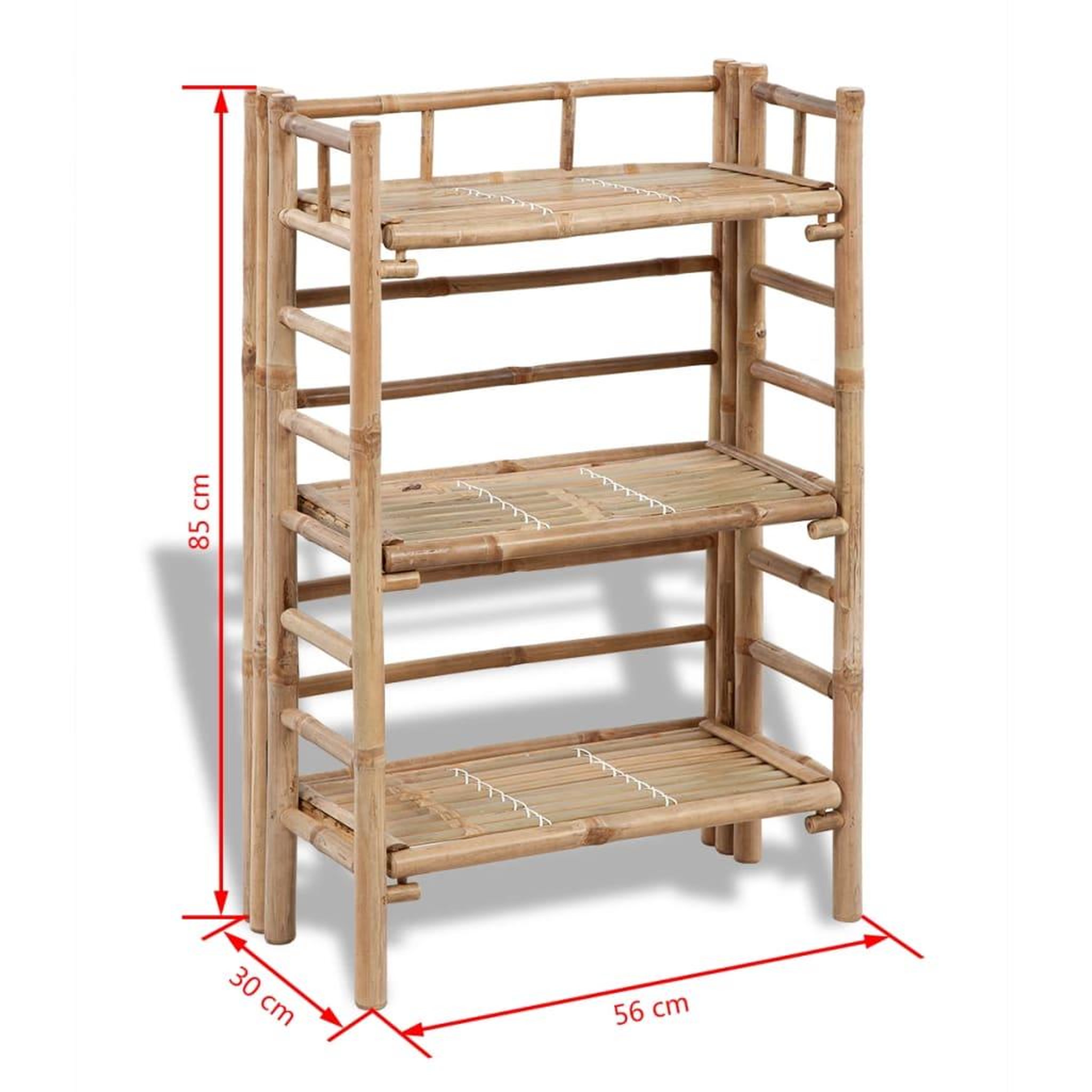 Voir la diapositive 6 : VIDAXL Etagere a plantes 3 niveaux Bambou