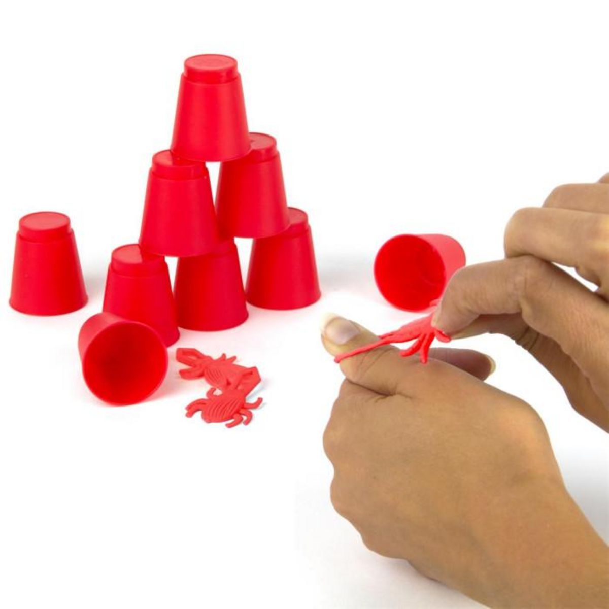 Paris Prix Mini-Jeu 10 Verres  Chamboule-Tout  4cm Rouge