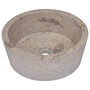 Voir la diapositive 2 : VIDAXL Lavabo Gris Ø40x15 cm Marbre