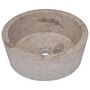 Voir la diapositive 2 : VIDAXL Lavabo Gris Ø40x15 cm Marbre