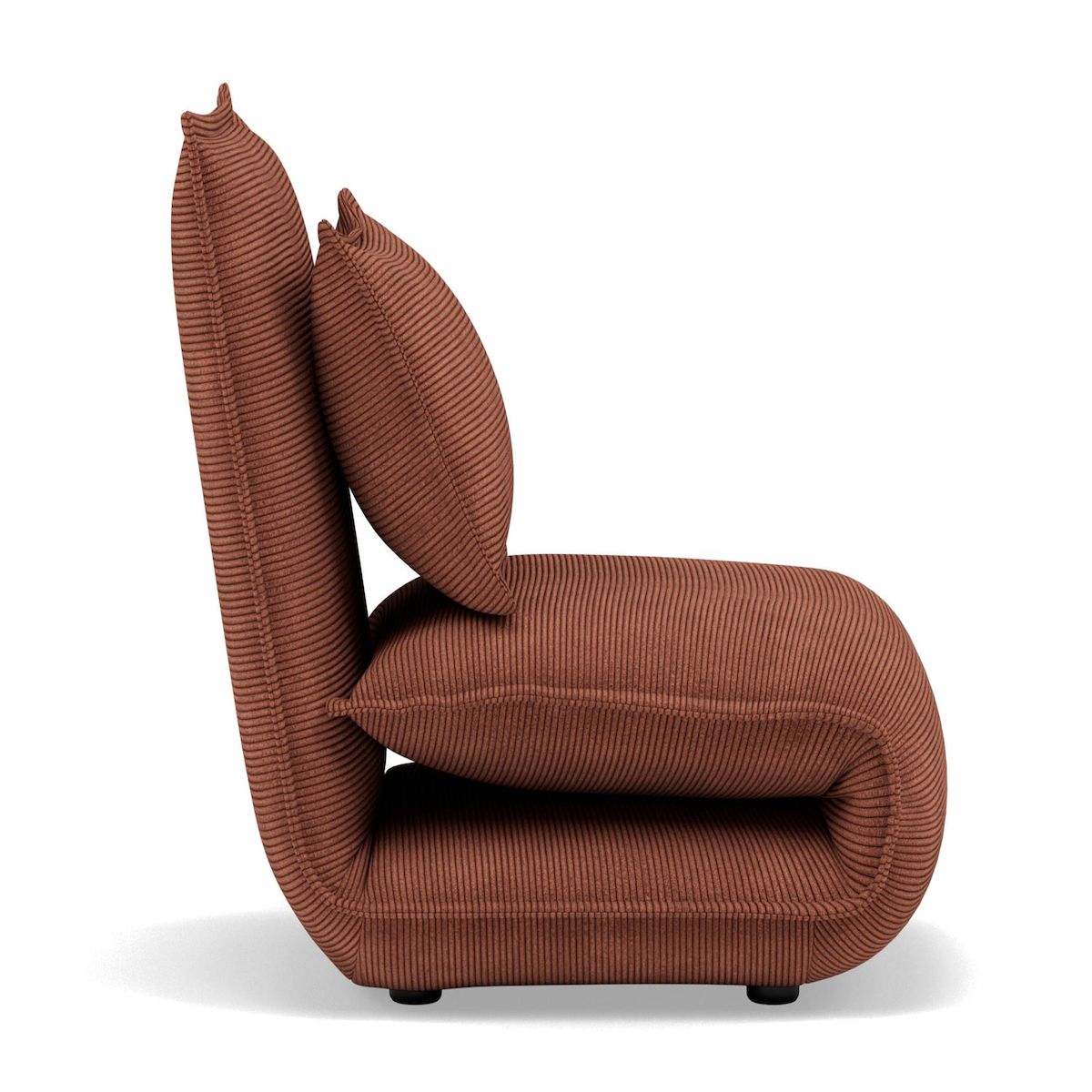 BEST MOBILIER Candice - banquette 1 place convertible clic-clac en velours côtelé