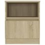 Voir la diapositive 3 : VIDAXL Table de chevet Chene sonoma 40x40x50 cm Agglomere