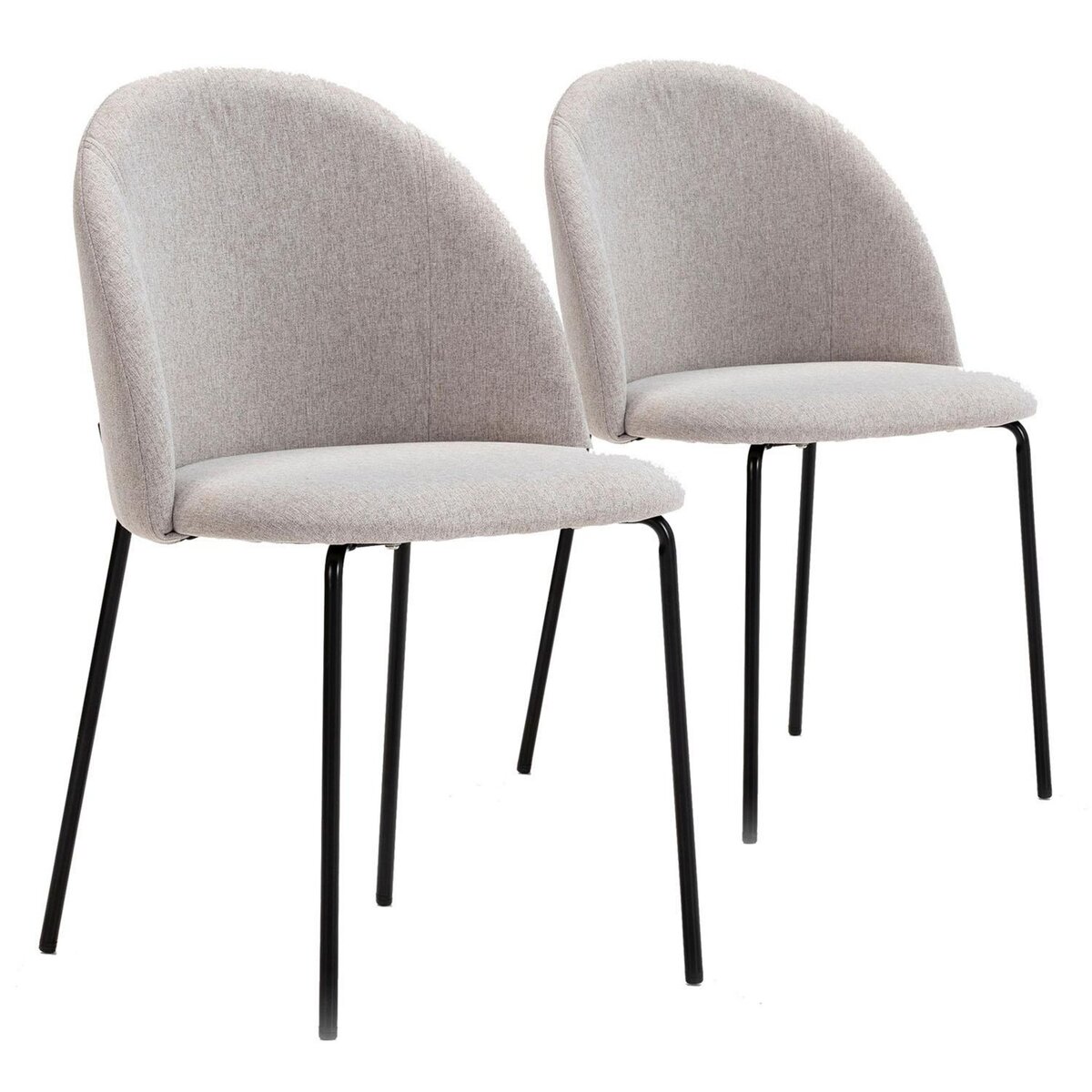 VS VENTA-STOCK Pack 2 chaises Salle à Manger tapissées Kenia Beige, 43 cm x 47cm x 78,5 cm
