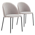 VS VENTA-STOCK Pack 2 chaises Salle à Manger tapissées Kenia Beige, 43 cm x 47cm x 78,5 cm