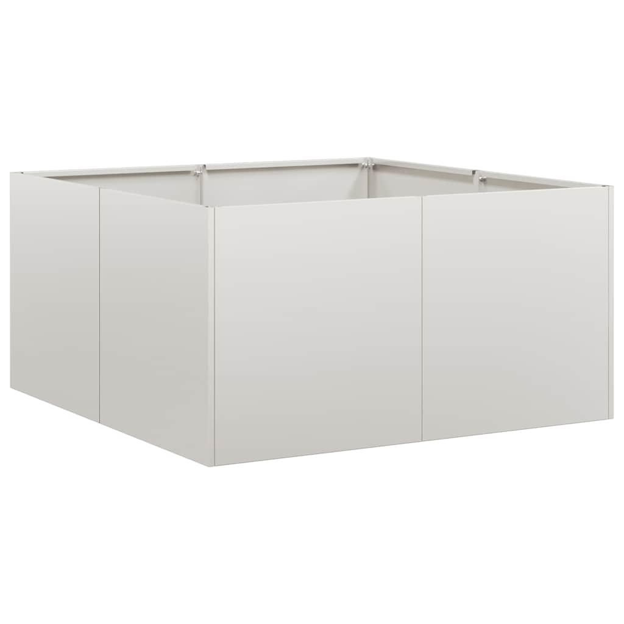 Voir la diapositive 2 : VIDAXL Jardiniere 80x80x40 cm acier inoxydable