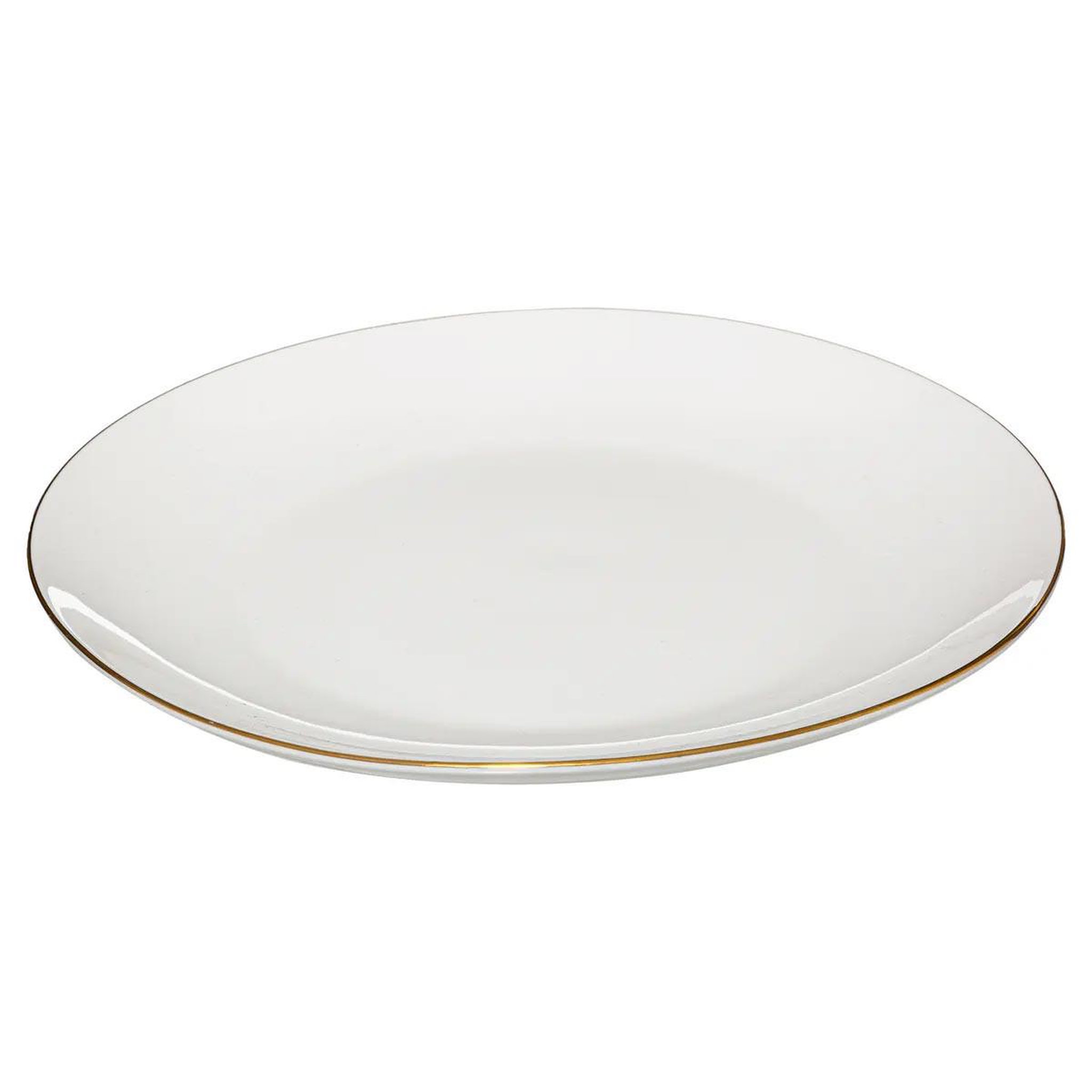 Voir la diapositive 2 : SECRET DE GOURMET Lot de 6 assiettes plates  petit salon  27cm blanc
