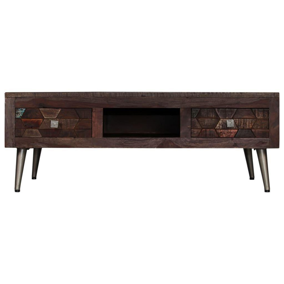 VIDAXL Table basse Bois de recuperation solide 100x60x35 cm