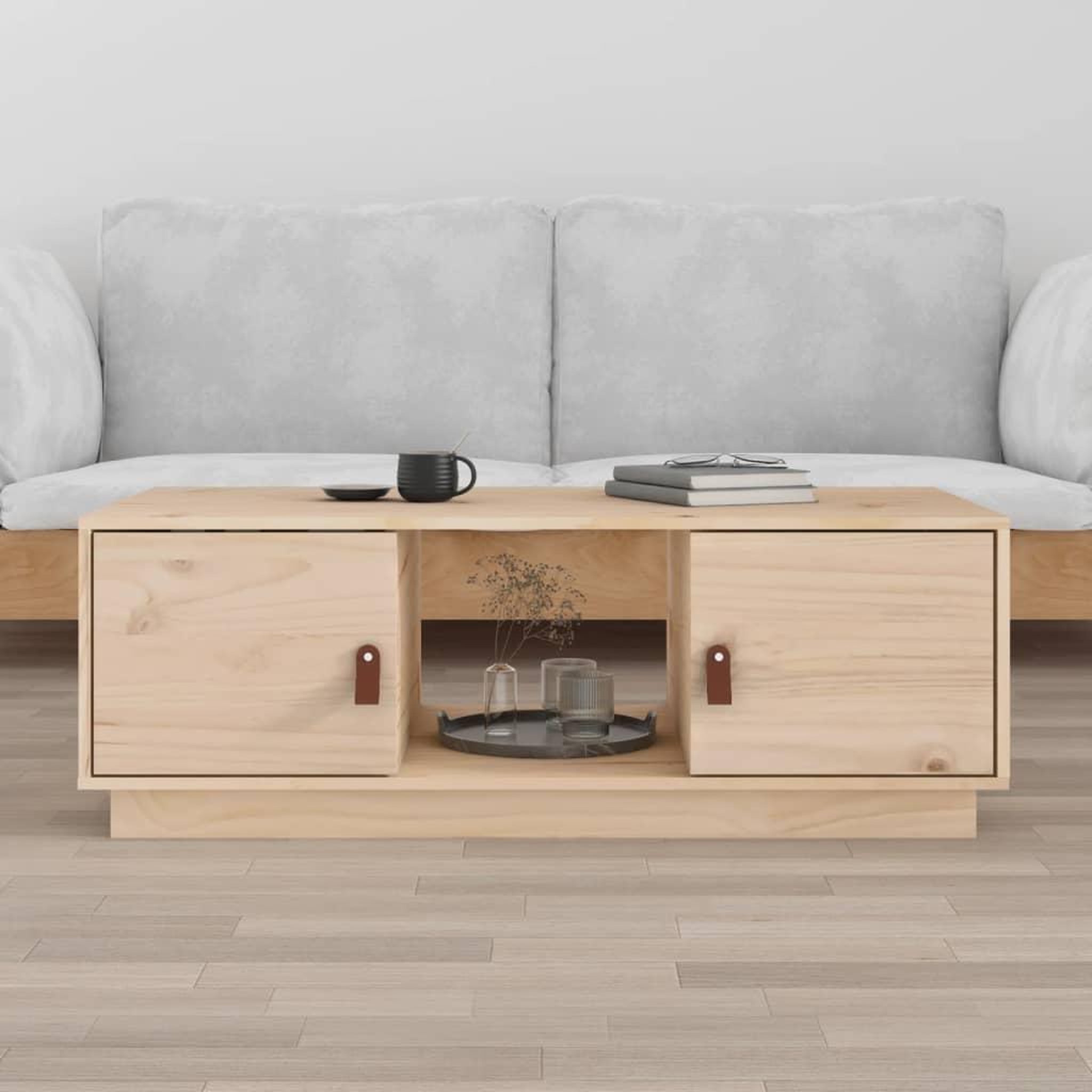 Voir la diapositive 1 : VIDAXL Table basse 100x50x35 cm Bois massif de pin