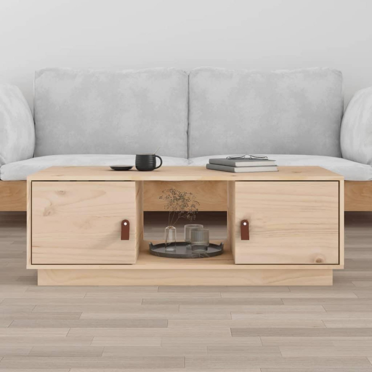 VIDAXL Table basse 100x50x35 cm Bois massif de pin