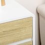 Voir la diapositive 5 : HOMCOM Commode design scandinave - 6 tiroirs - MDF panneaux blanc aspect chêne clair