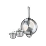 ELO Ensemble de 1 Poêle de cuisson 32 cm et 2 faitouts 12 et 14 cm Elo Profi Citrin