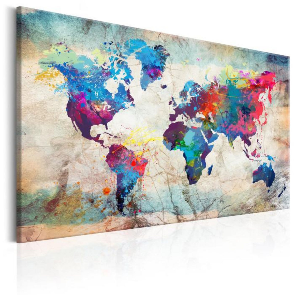 Paris Prix Tableau Imprimé  World Map : Colourful Madness