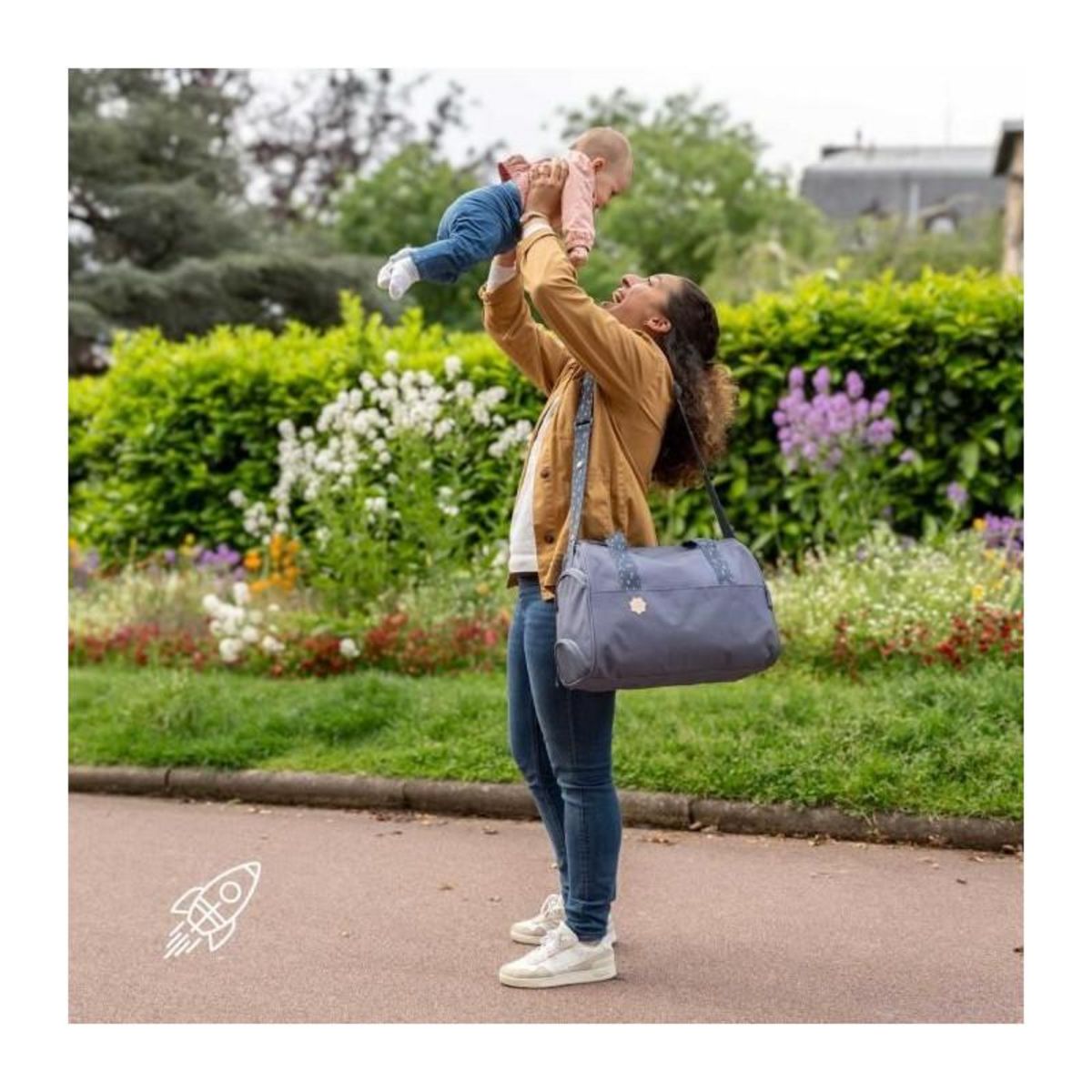 BADABULLE Badabulle Sac a langer Pocketstyle - Plan a langer, Housse isotherme, Pochette, Attaches-poussette inclus, Bleu