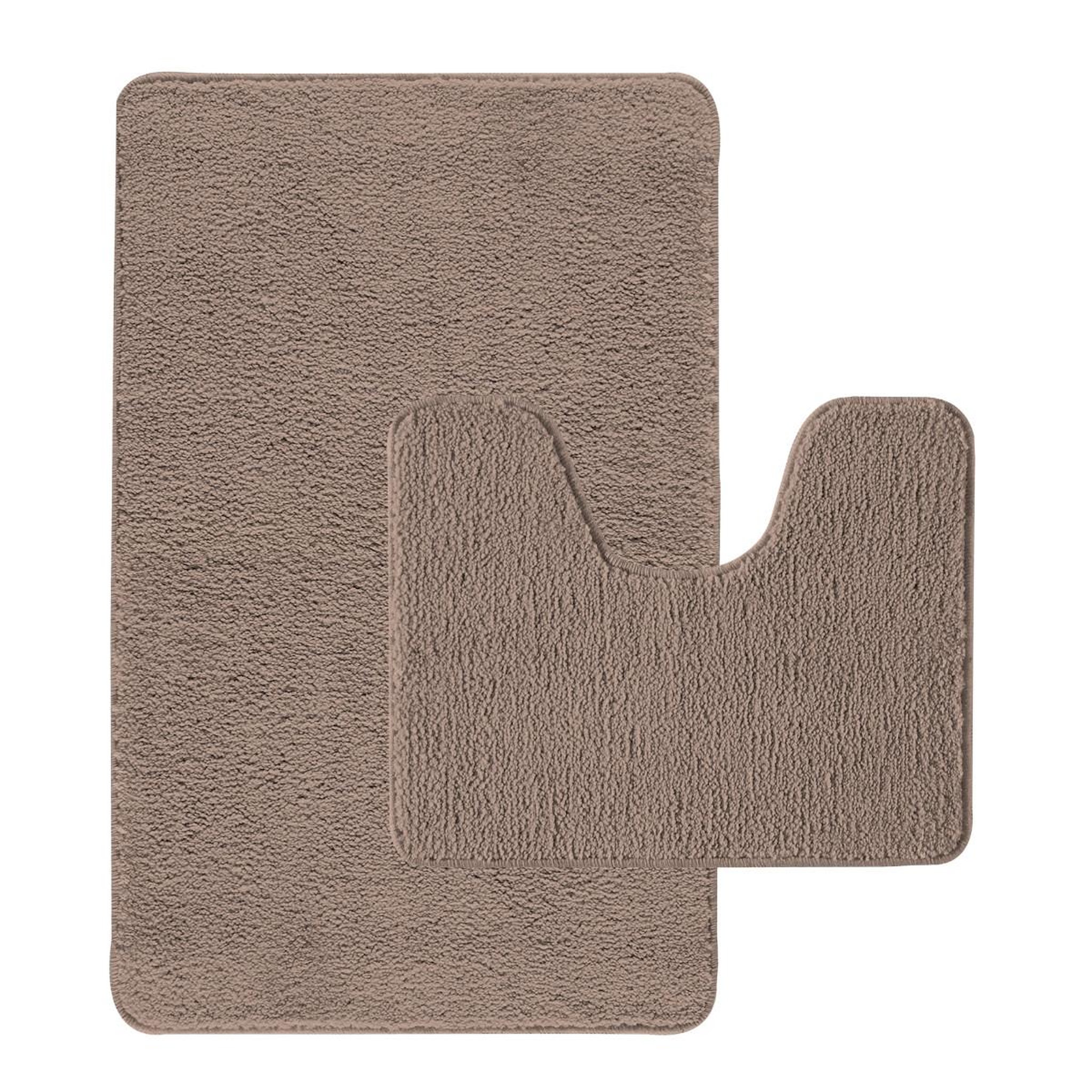 Voir la diapositive 1 : GUY LEVASSEUR Lot de 2 tapis de bain polyester 50x80cm + 50x40cm 50x80cm
