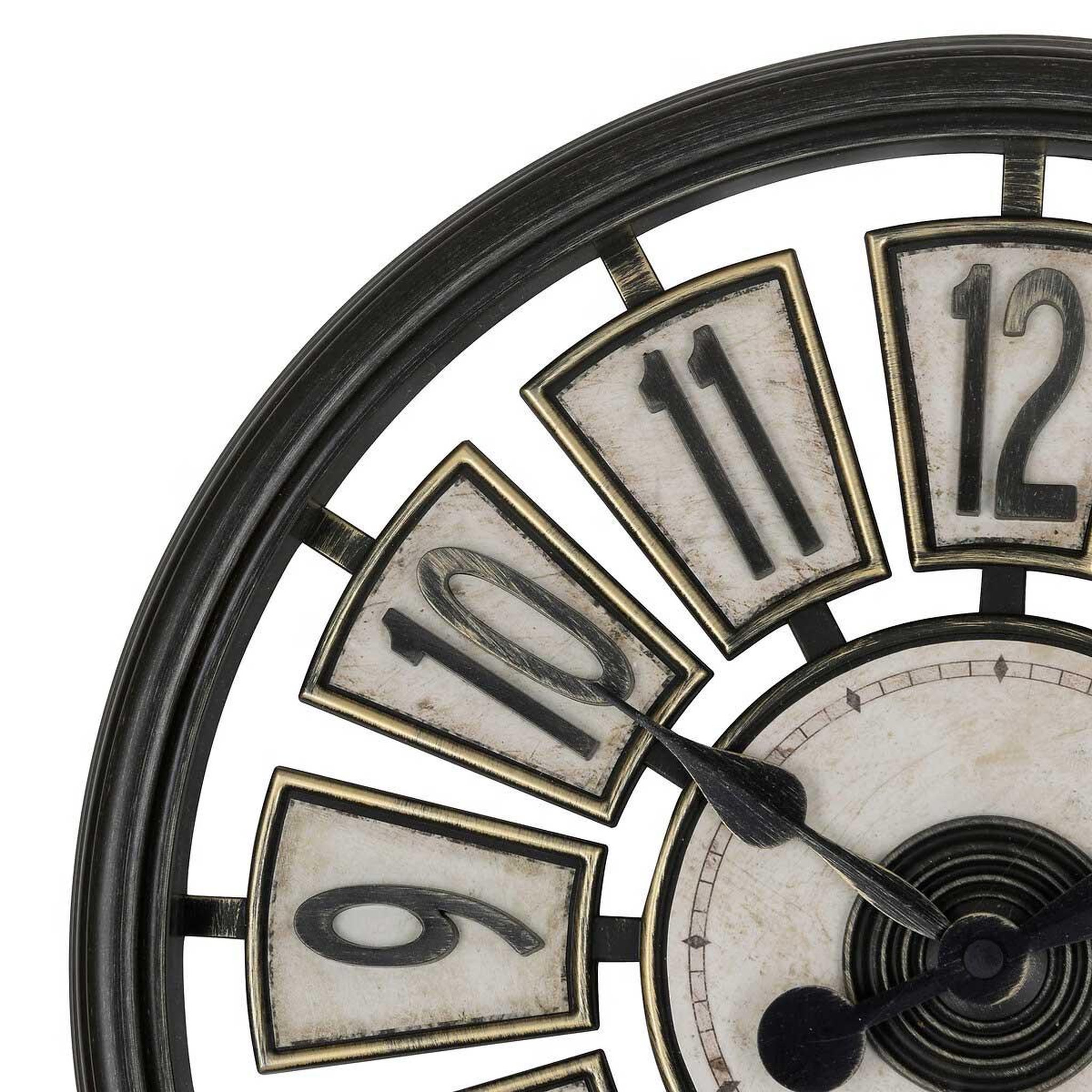 Voir la diapositive 2 : ATMOSPHERA Horloge Murale  Davy  39cm Marron