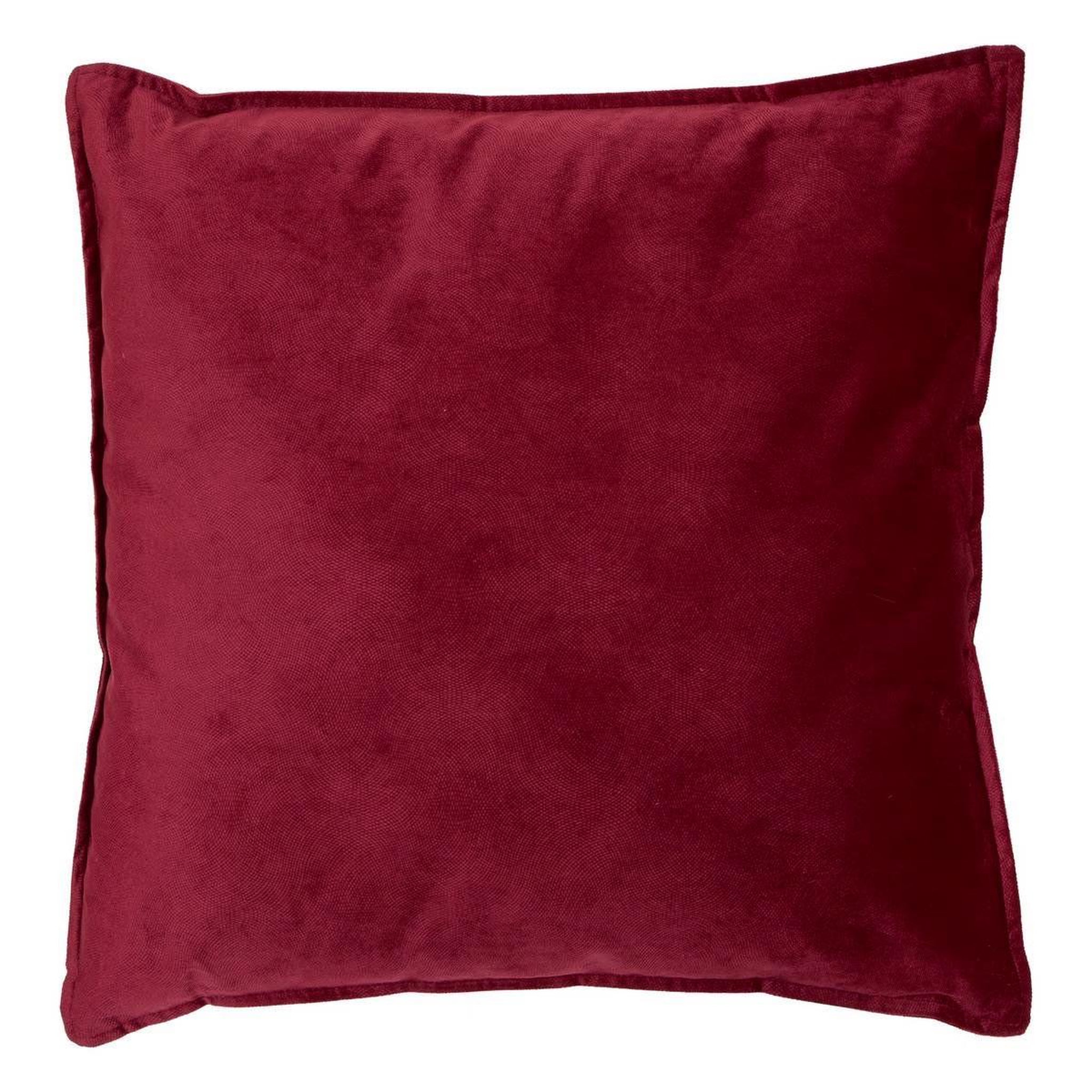 ATMOSPHERA Coussin déco uni  lilou  55x55cm rouge grenat