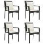 Voir la diapositive 4 : VIDAXL Ensemble a manger de jardin coussins 5pcs Noir Resine tressee