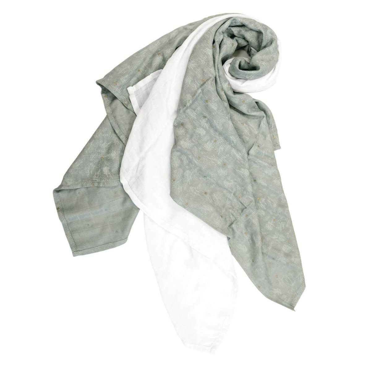 Domiva Lot de 3 langes bambou : 2 imprimés jungle + 1 étoiles