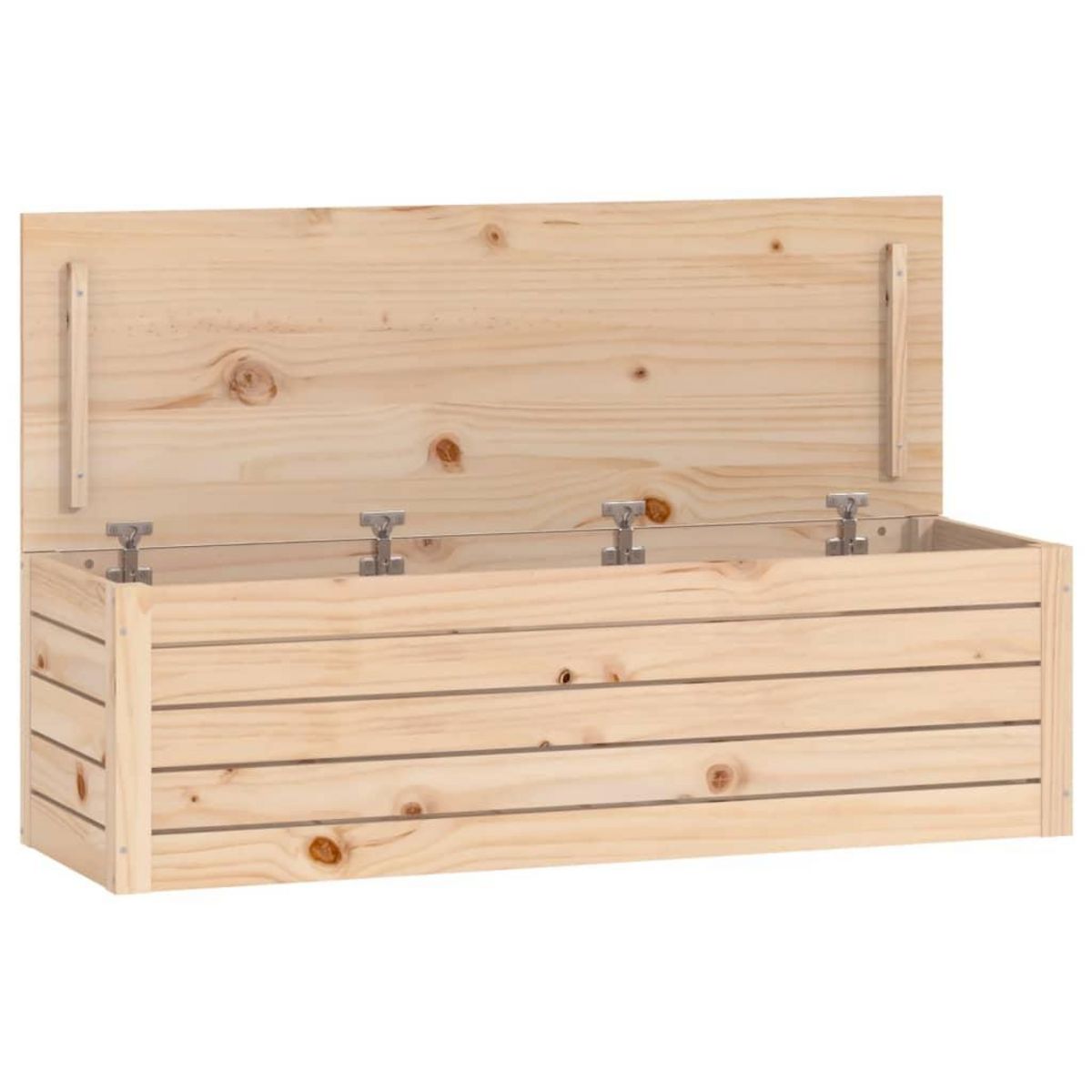 VIDAXL Boîte de rangement 109x36,5x33 cm Bois massif de pin