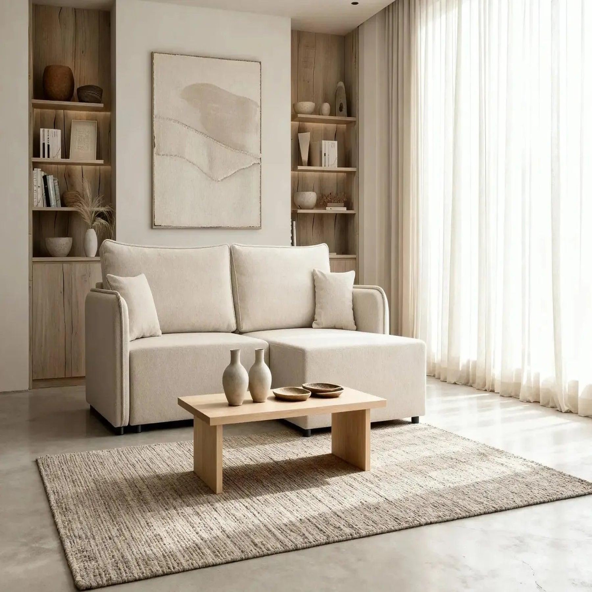 Voir la diapositive 2 : CASANOVA PARIS Bonnie - canapé d'angle convertible tissu lisse