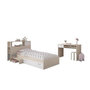 Voir la diapositive 3 : PARISOT PARISOT Chambre enfant complete Tete de lit + lit + bureau - Style contemporain - Decor acacia clair et blanc - CHARLEMAGNE