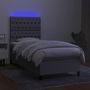Voir la diapositive 4 : VIDAXL Sommier a lattes de lit avec matelas et LED Gris clair 80x200cm
