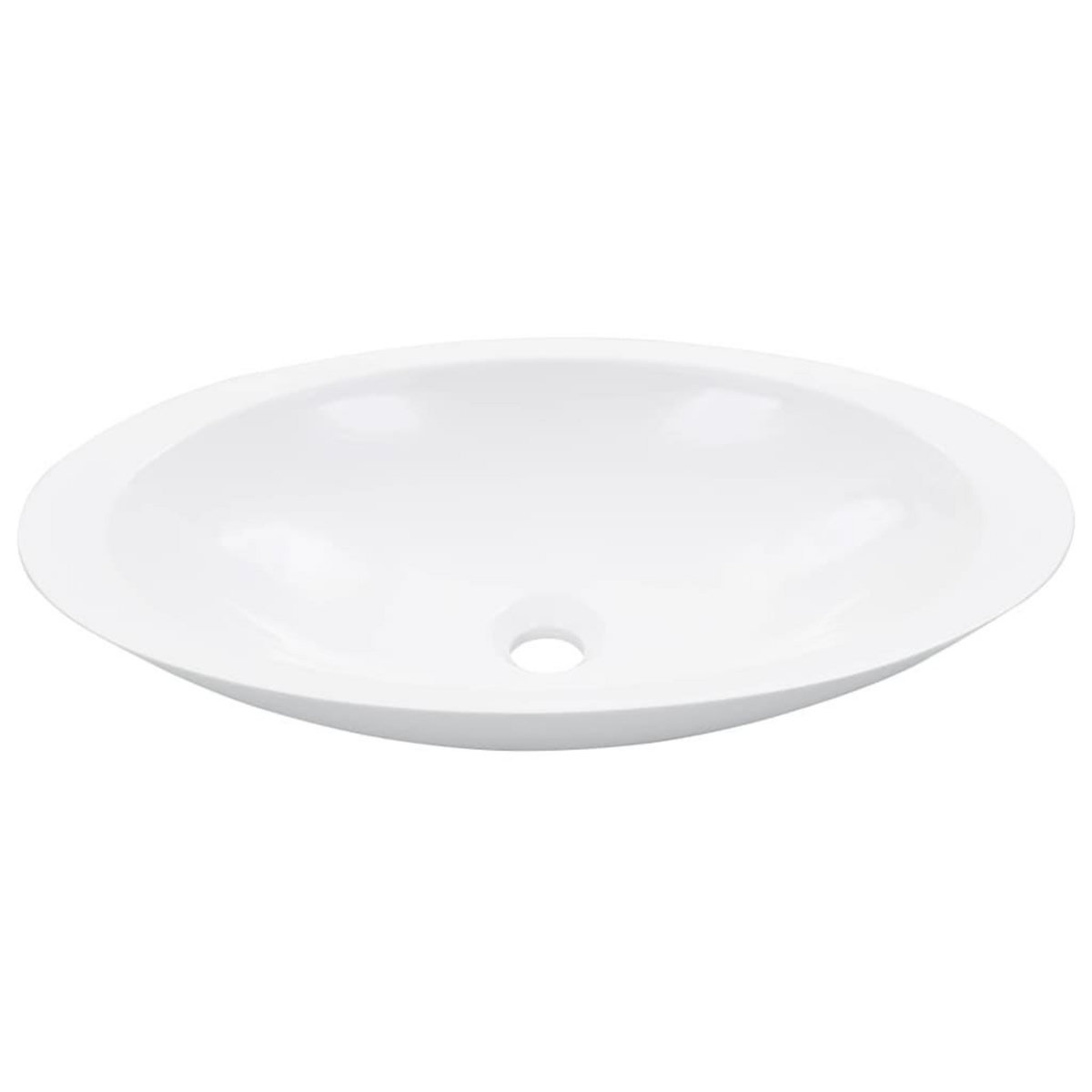 VIDAXL Lavabo 59,3x35,1x10,7 cm Fonte minerale/marbre Blanc