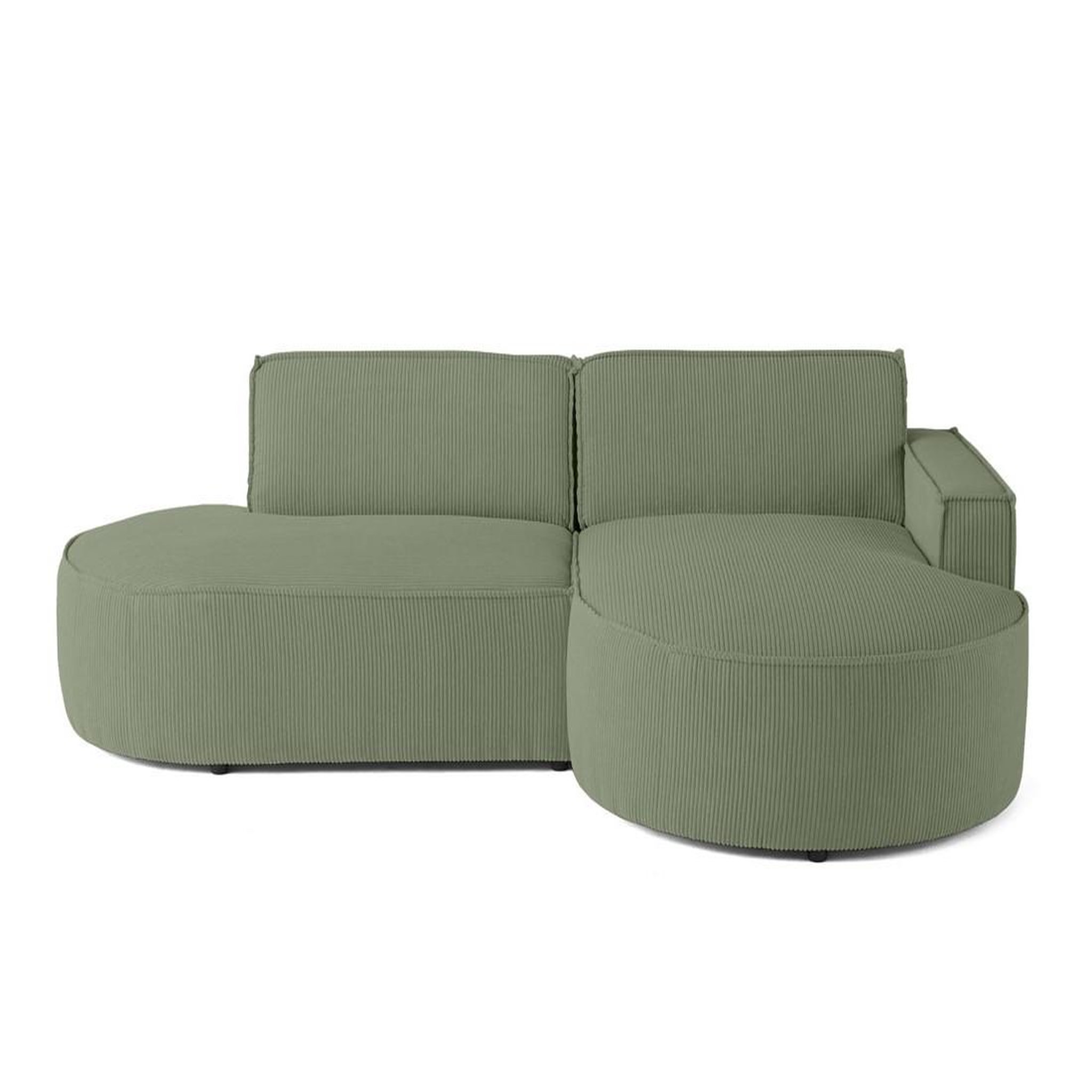 Voir la diapositive 1 : LISA DESIGN Spiaggia - canapé d'angle droit - forme arrondie - 4 places - en velours côtelé