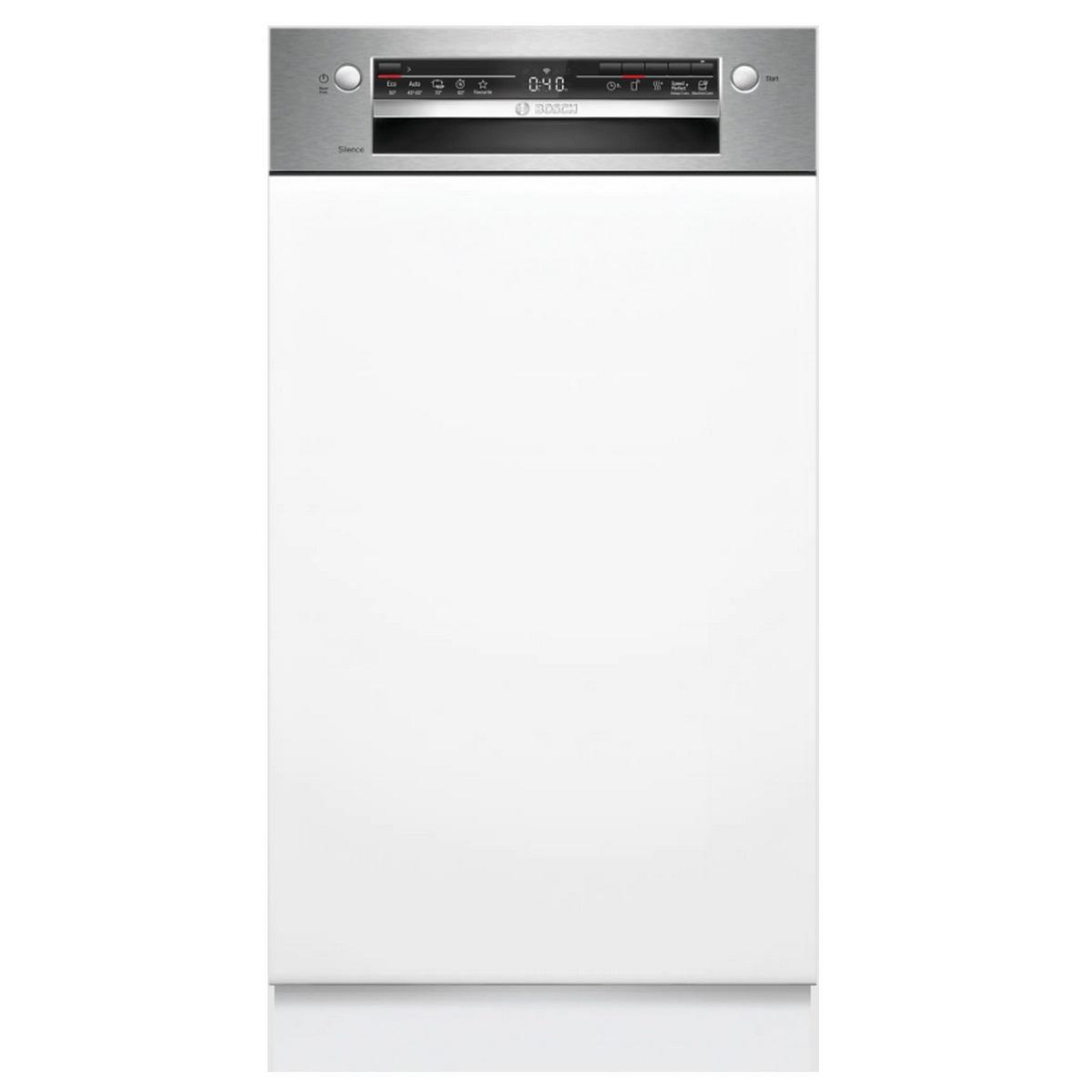 BOSCH Lave-vaisselle 45cm 10 couverts 46db intégrable avec bandeau metallic - spi2hks42e