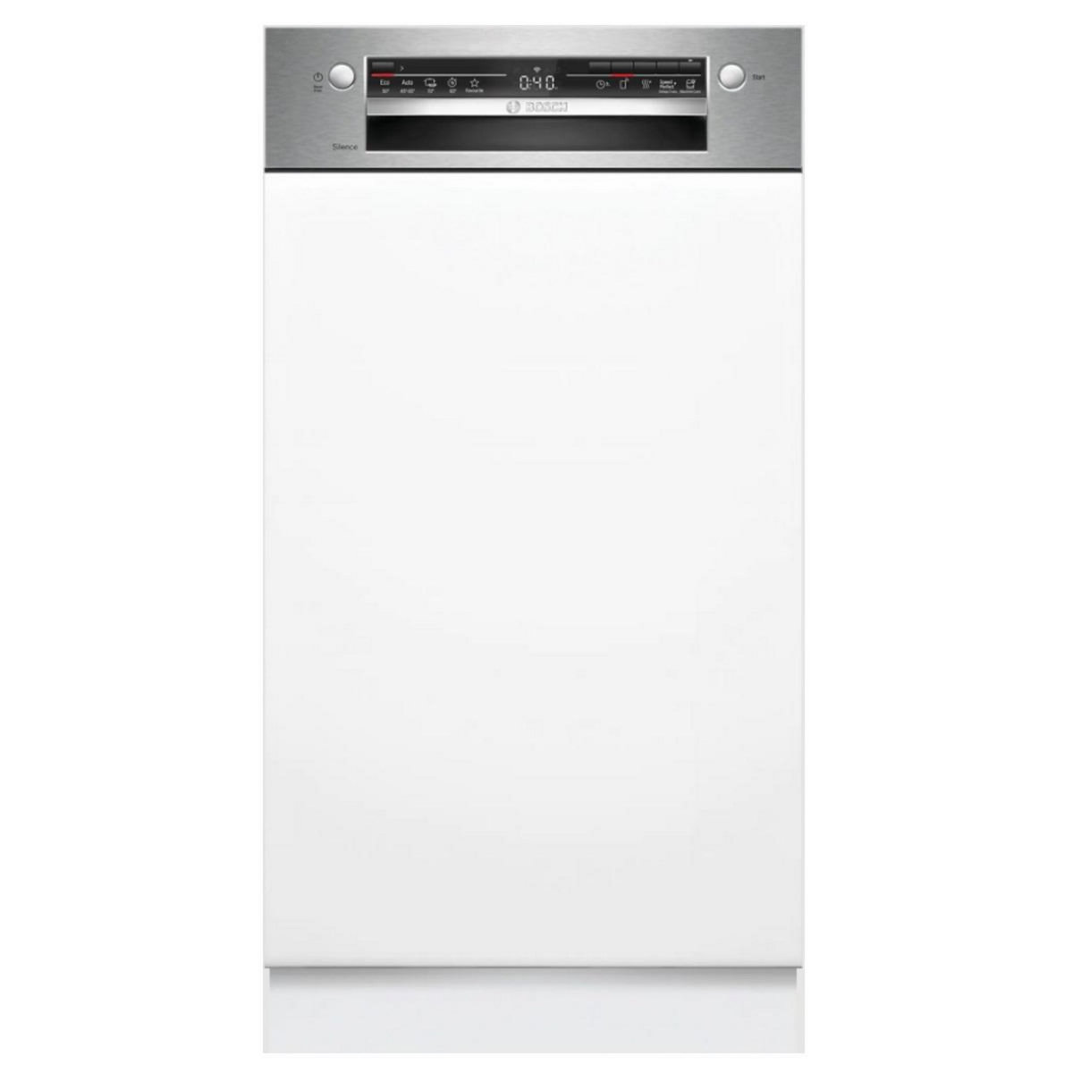 BOSCH Lave-vaisselle 45cm 10 couverts 46db intégrable avec bandeau metallic - SPI2HKS42E