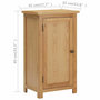 Voir la diapositive 6 : VIDAXL Armoire 45x32x85 cm Bois de chene massif
