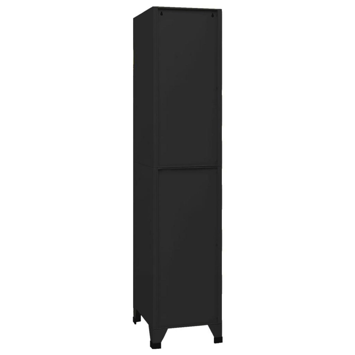 VIDAXL Armoire a casiers Noir 38x45x180 cm Acier