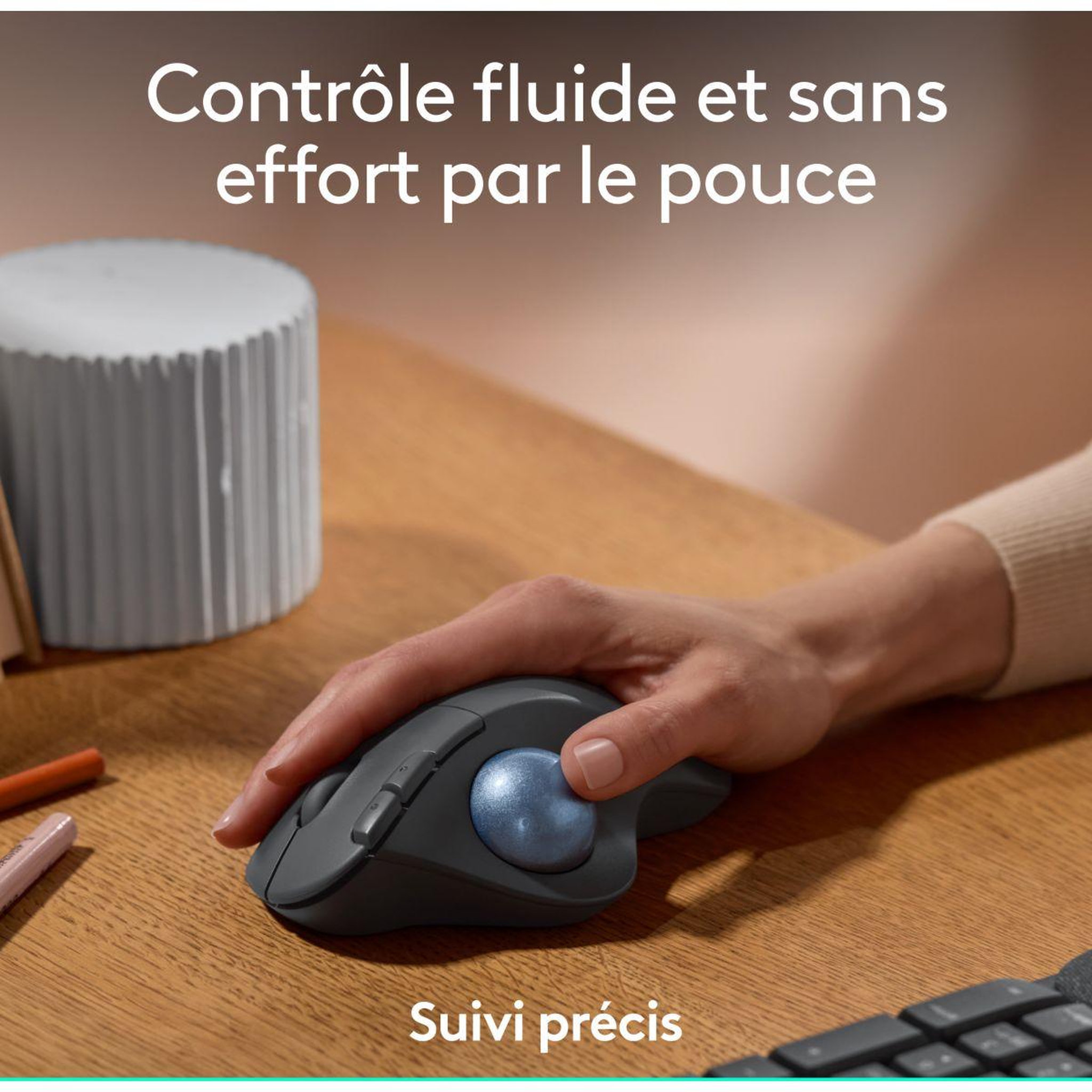 Voir la diapositive 2 : Logitech Souris sans fil Ergo M575S Graphite