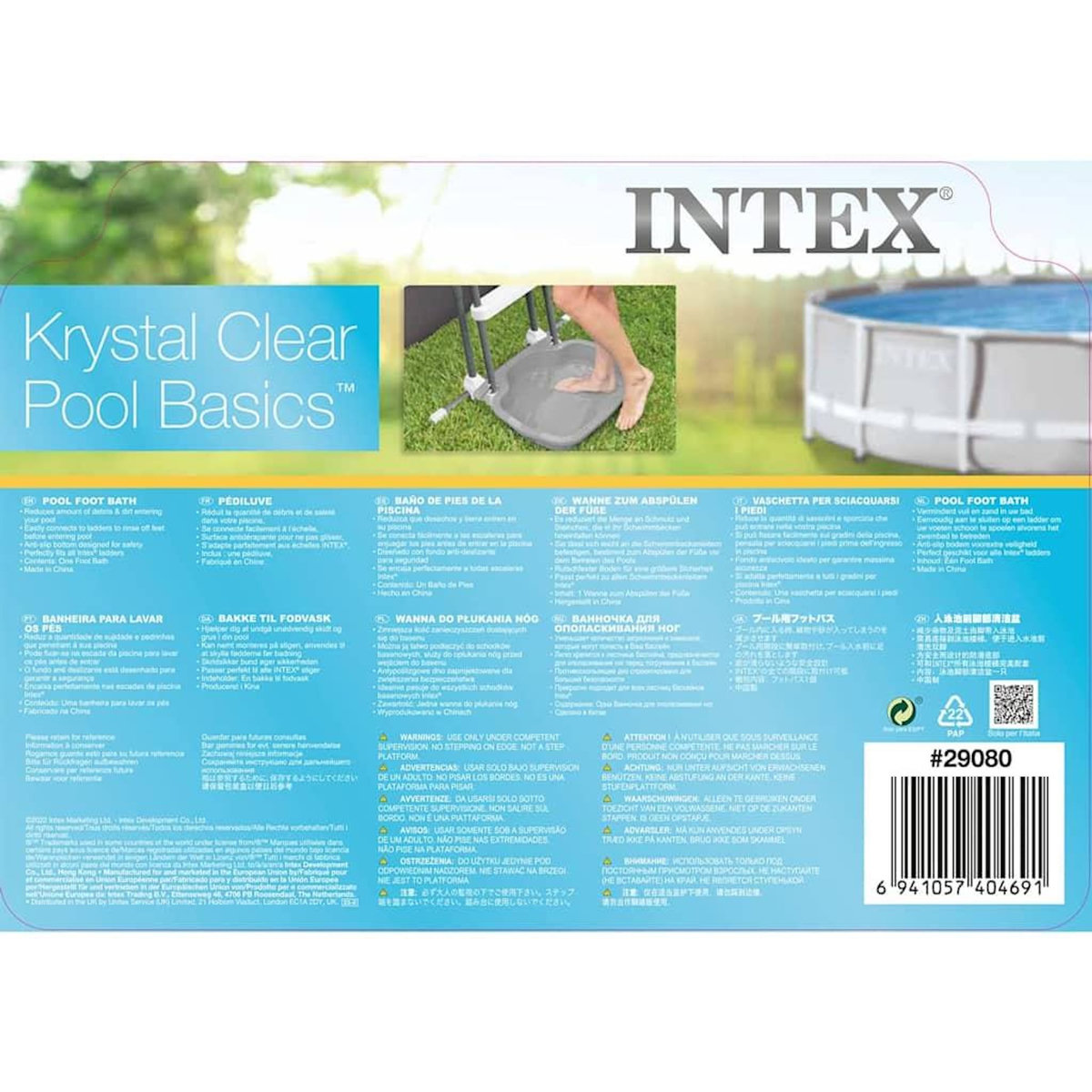 INTEX Intex Bain de pieds de piscine 11,5 L 56x46x9 cm Bleu