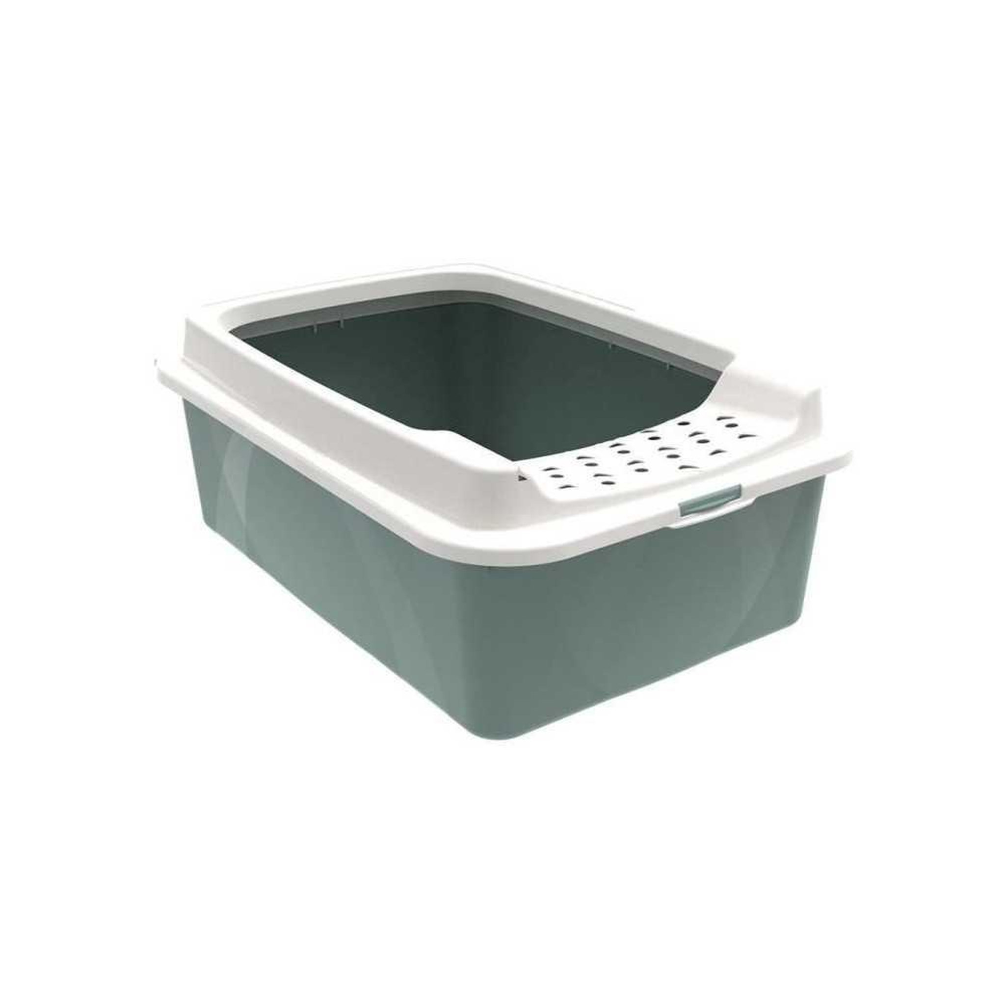 ROTHO Bac a litiere avec rebords - ROTHO MYPET - BONNIE - 57.2 x 39.3 x 20.9 cm - Vert