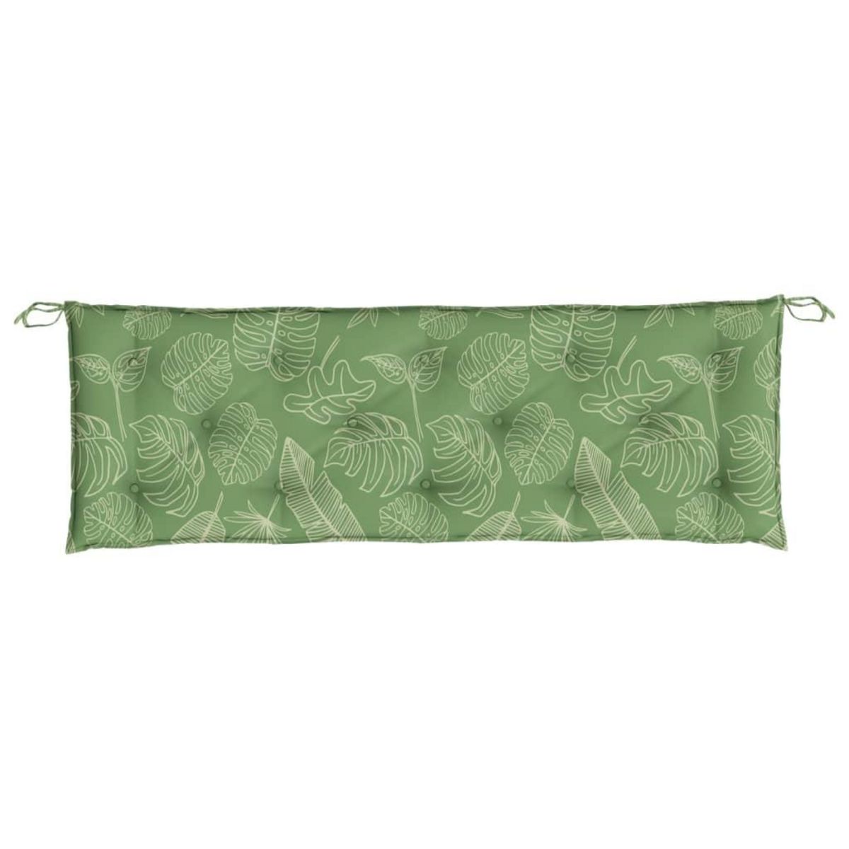 VIDAXL Coussin de banc de jardin motif de feuilles 150x50x7 cm