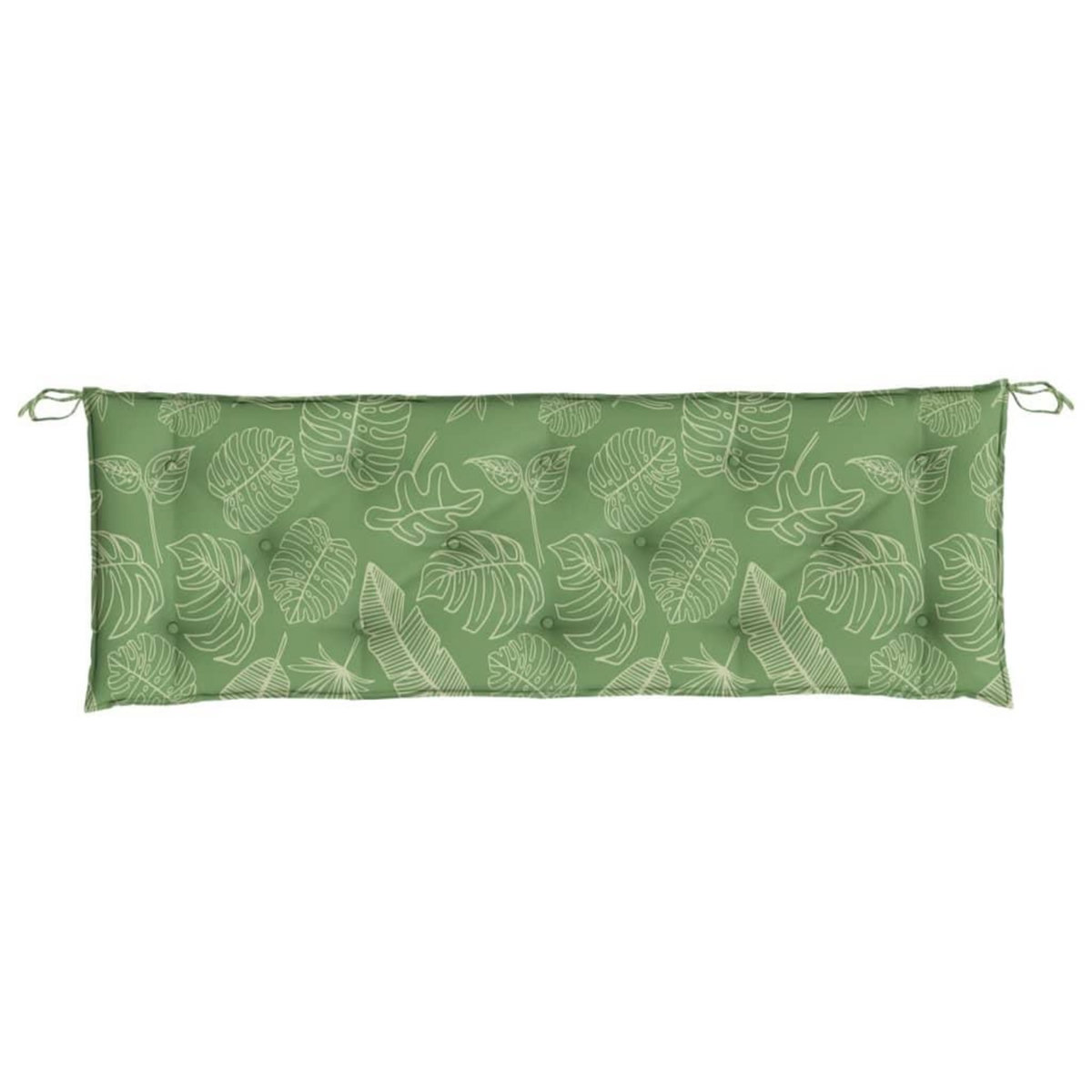 VIDAXL Coussin de banc de jardin motif de feuilles 150x50x7 cm