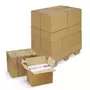 RAJA 5 cartons d'emballage 25 x 25 x 20 cm - Double cannelure