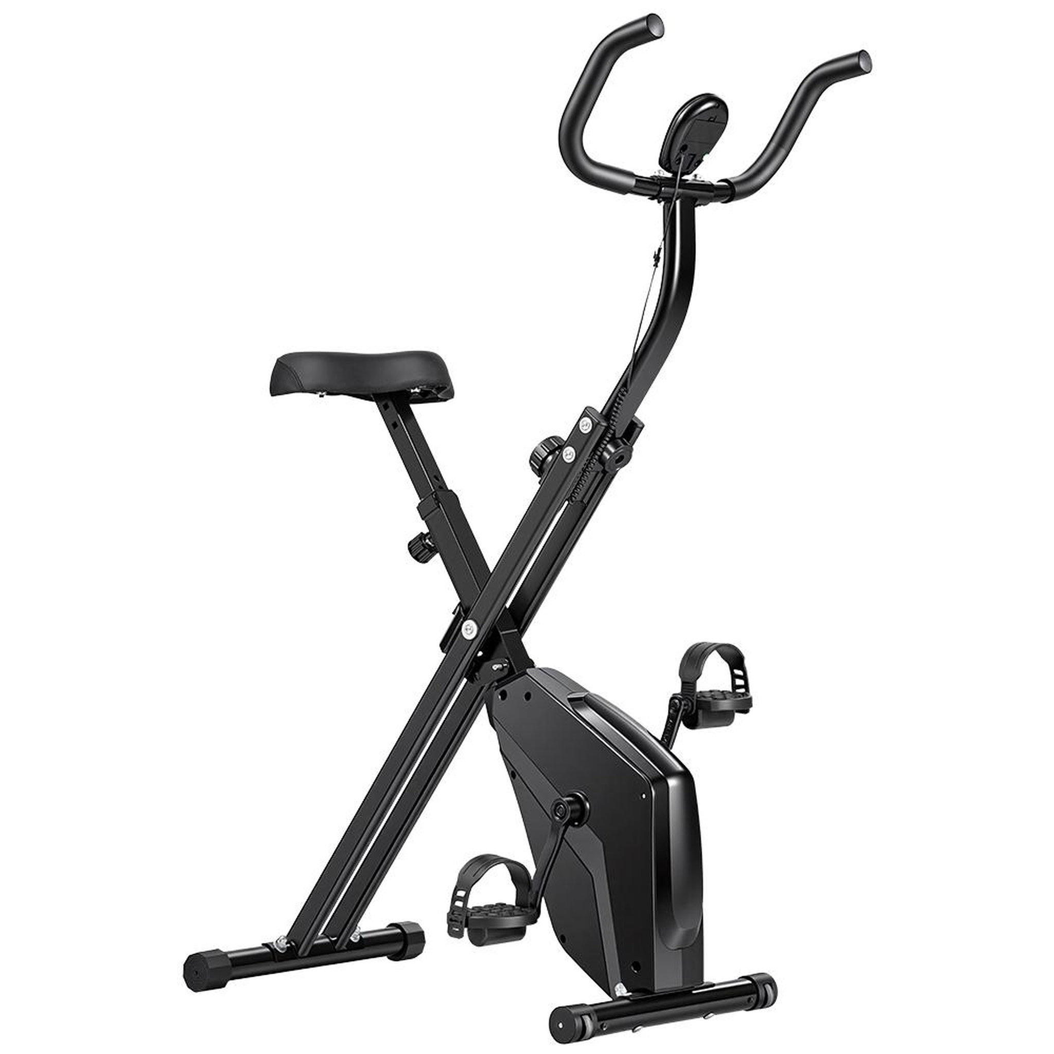 FORMILL Vélo d'exercice pliable yzj-508, 16 niveaux de résistance magnétique, vélo d'intérieur compact, selle réglable