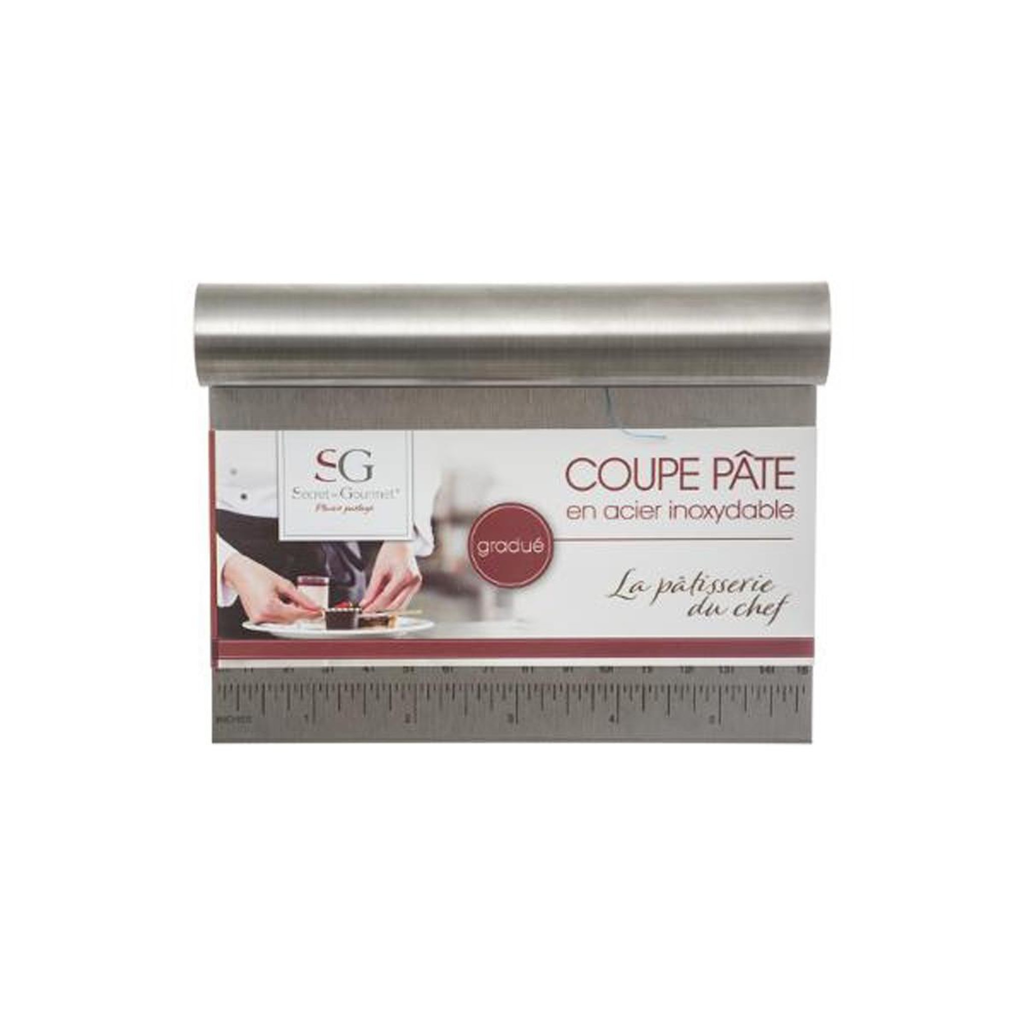 Voir la diapositive 3 : FIVE Coupe pâte en inox  gradué  15cm argent