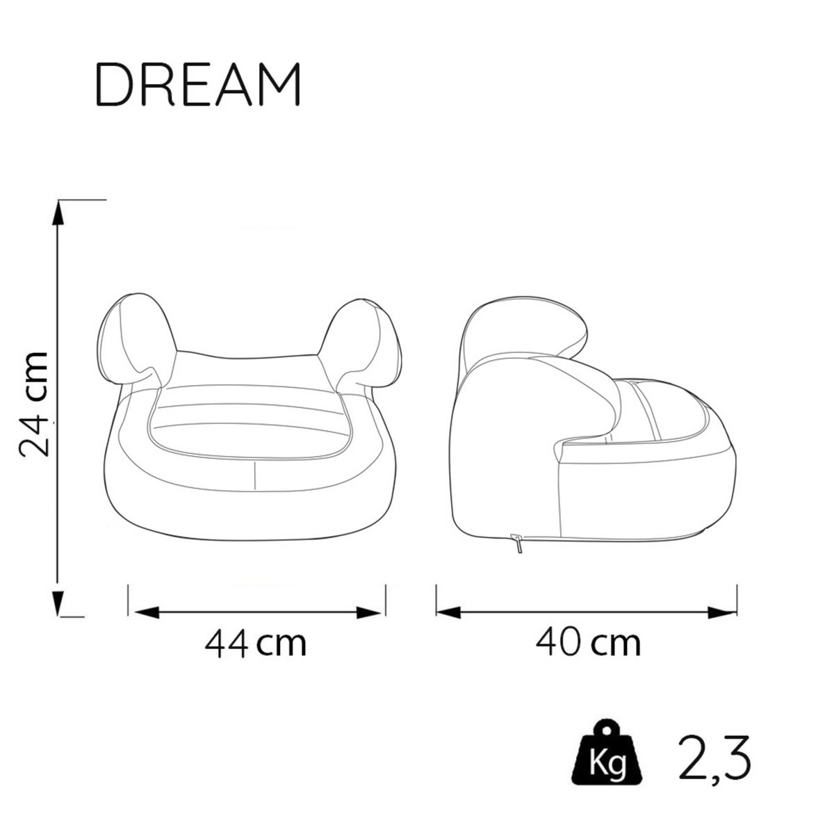 NANIA Rehausseur auto bas groupe 2/3 Dream Zebra