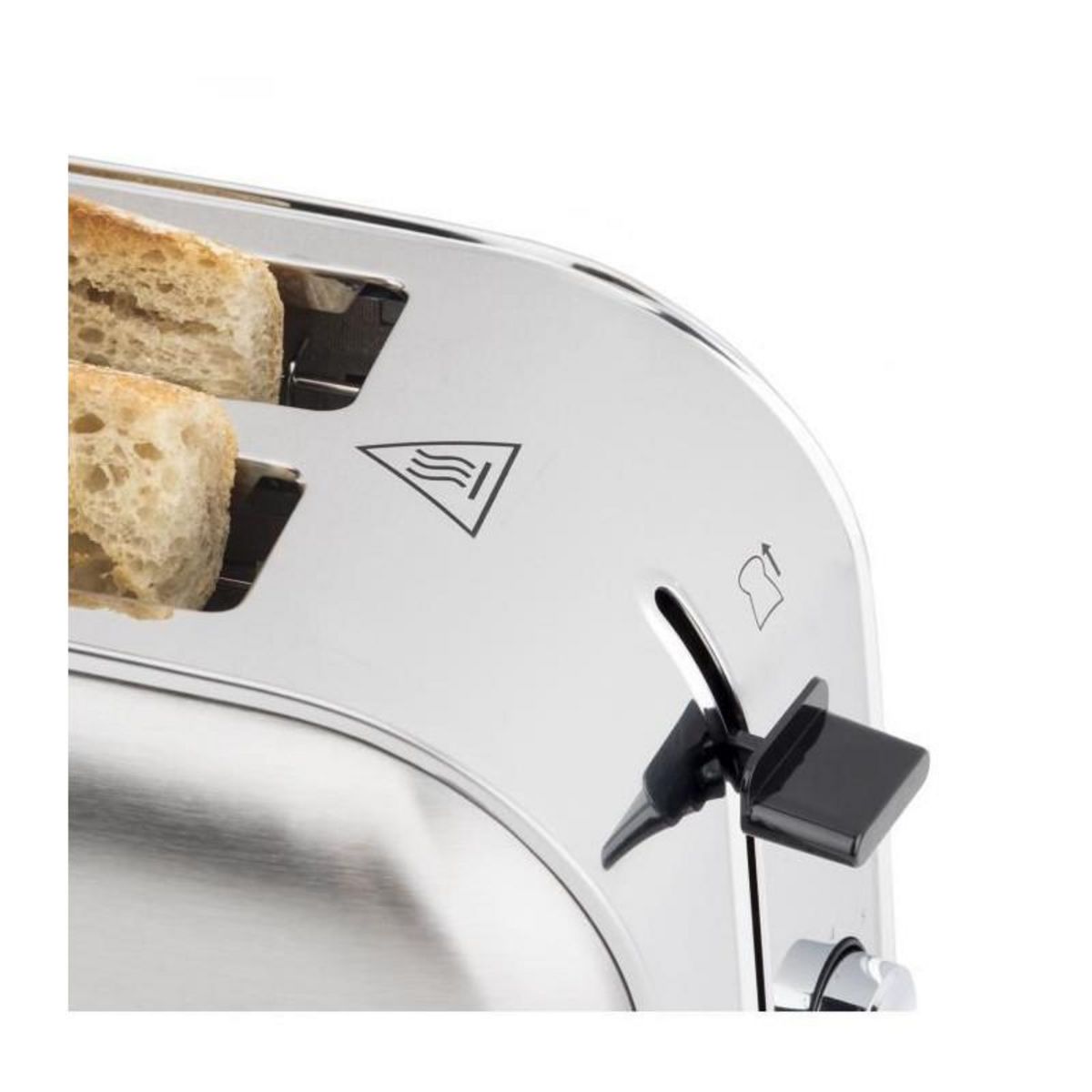 HKOENIG Grille-pain H.KoeNIG TOAS28 - 2 fentes - 3 fonctions - Thermostat réglable 7 niveaux - Acier inoxydable - Gris