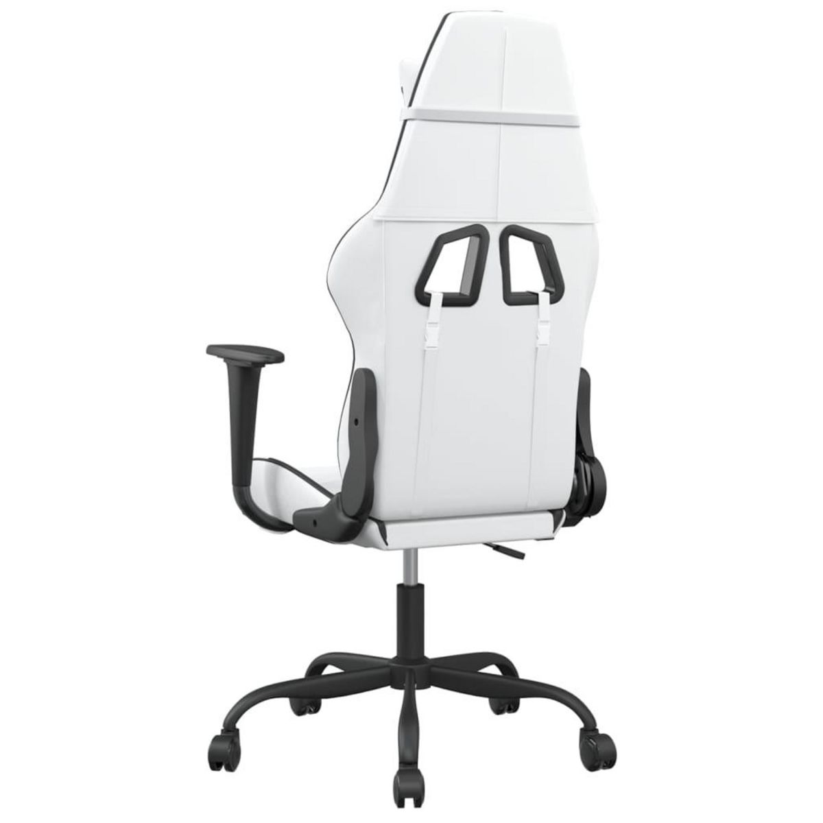 VIDAXL Chaise de jeu Blanc et noir Similicuir