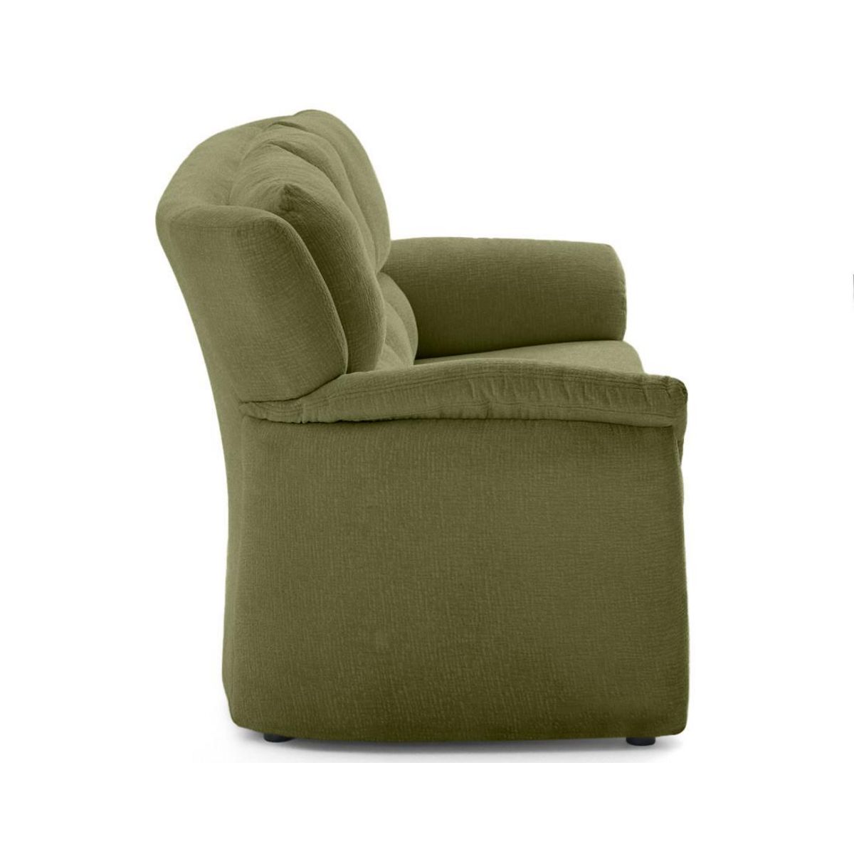 LISA DESIGN Bastille - canapé droit 3 places en tissu velours relief