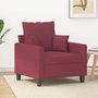 Voir la diapositive 1 : VIDAXL Fauteuil Rouge bordeaux 60 cm Tissu