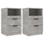 Voir la diapositive 2 : VIDAXL Tables de chevet 2 pcs Gris beton Bois d'ingenierie
