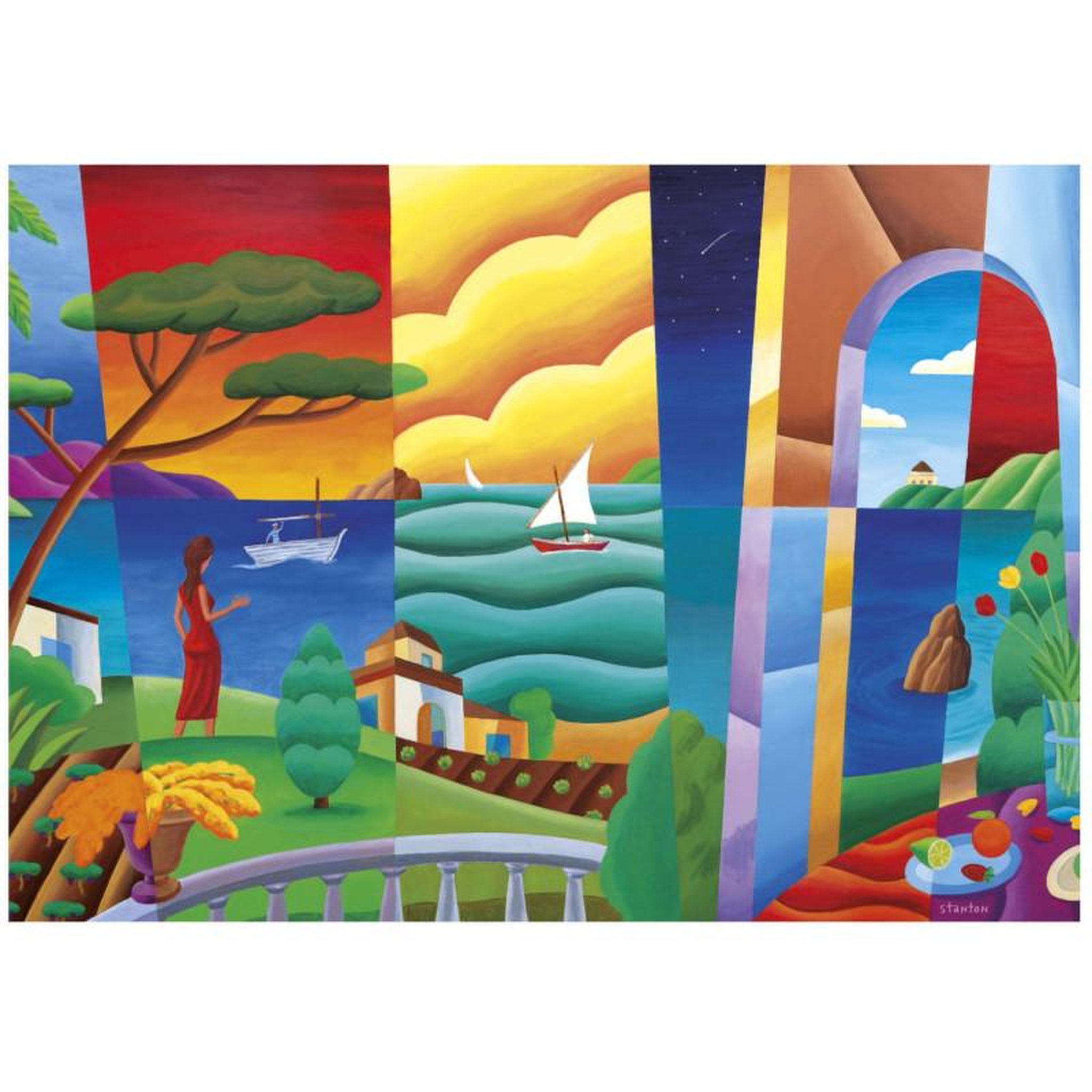 Voir la diapositive 2 : EDUCA Puzzle 2000 pièces – Penelope Attend – Illustration de Philip Stanton – 96 x 68 cm – Art contemporain – Adulte – Educa