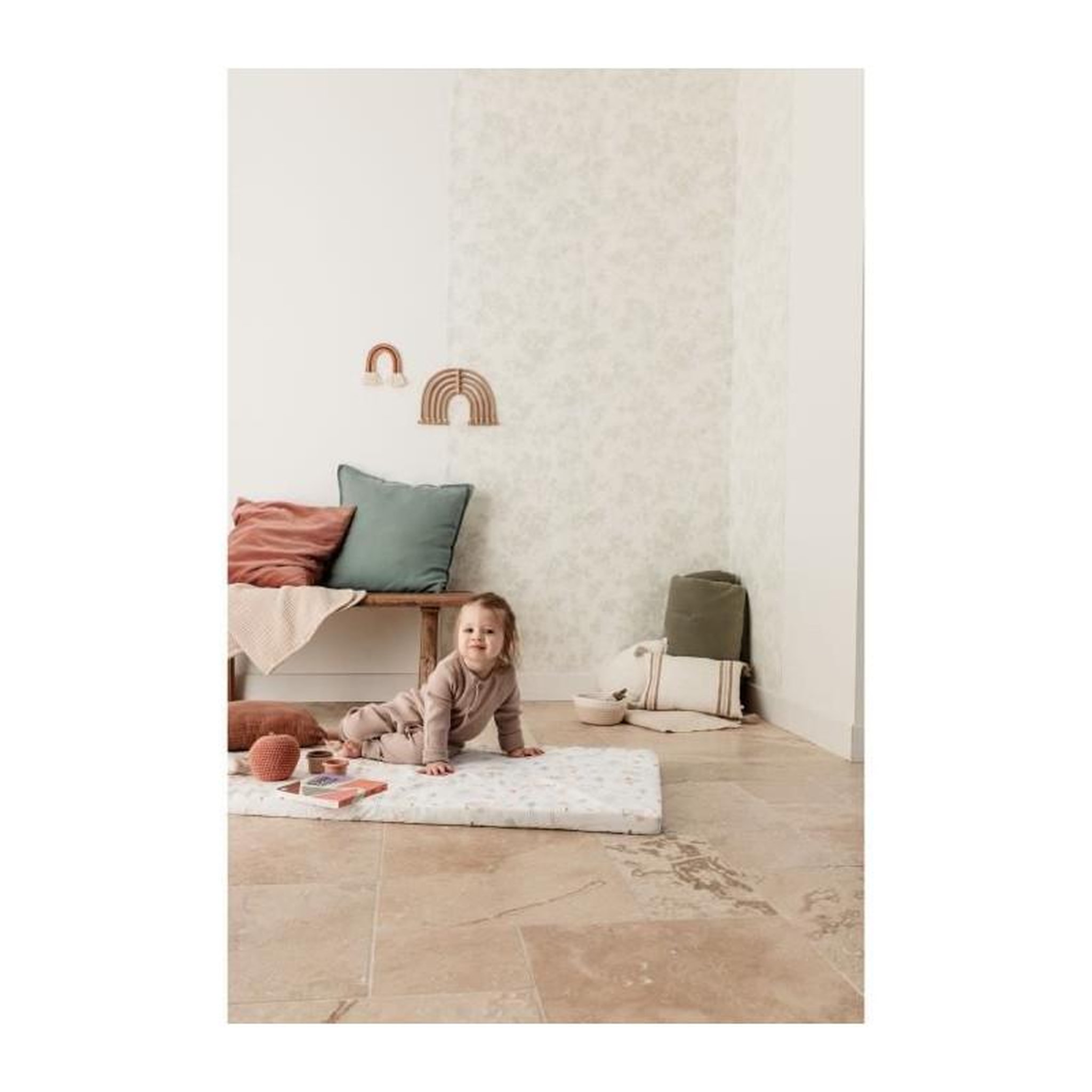 Voir la diapositive 6 : TINEO Matelas nomade Balloons - 120 x 60 x 4 cm - Blanc - TINEO