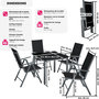 Voir la diapositive 6 : tectake Ensemble chaises de salle à manger gris anthracite