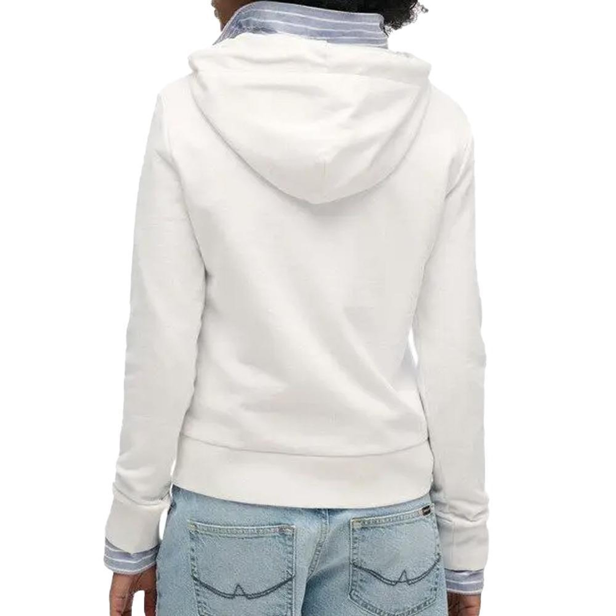 Voir la diapositive 2 : SUPERDRY Sweat à Capuche Blanc Femme Superdry Plain Hood